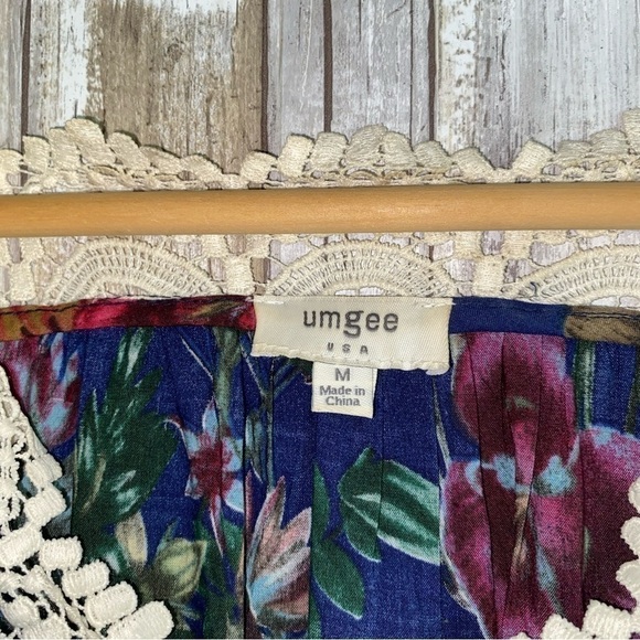 Umgee Navy Floral Bell Sleeve Dress - Picture 6 of 6